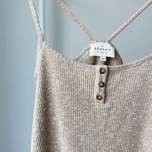 Sézane Lisea Top in Mottled Camel